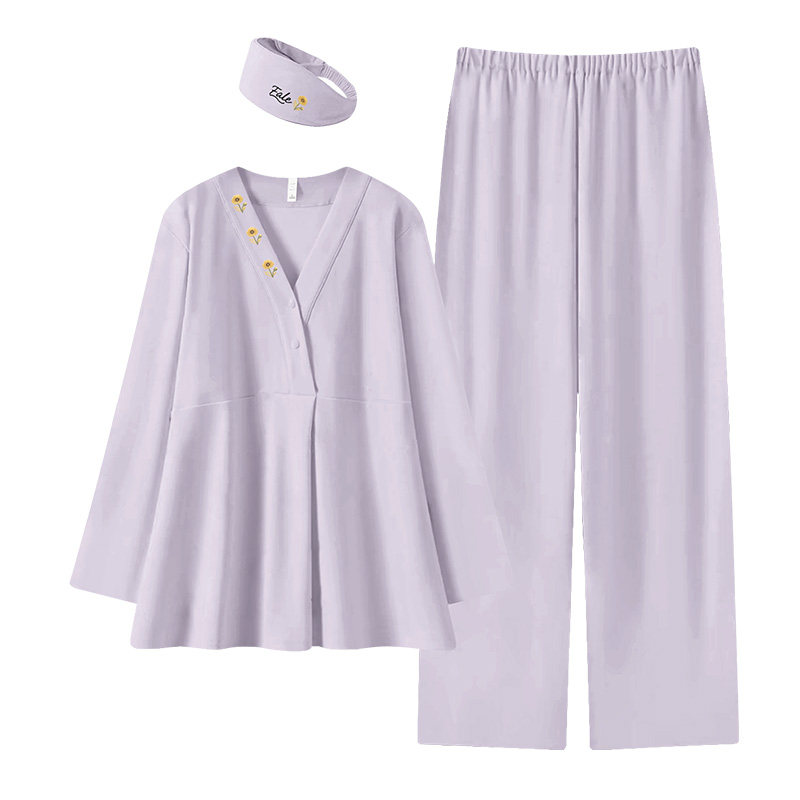 送发带凉感莫代尔月子服女夏天薄