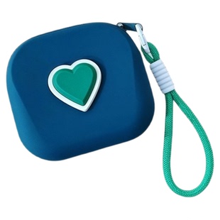 迷你硅胶爱心派对零钱包钥匙扣挂件可爱儿童小包钥匙包耳机收纳包