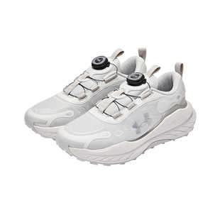 安德玛童鞋秋冬保暖儿童运动鞋25新款强抓力休闲旋钮男女大童跑鞋