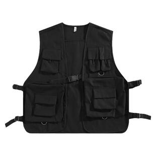 BOYUE帛跃设计感机能战术工装马甲男机车风马夹夏季骑行背心坎肩