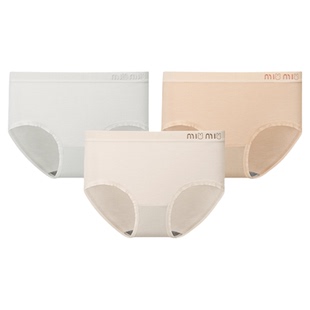 林卡2026年新款秋冬女士内裤舒适中腰微厚磨毛亲肤三角裤3条装