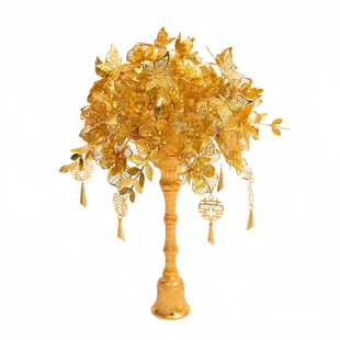 金色手捧花diy材料包新娘结婚婚礼秀禾服婚纱花束送朋友新婚礼物