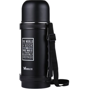 华亚保温壶大容量304不锈钢户外便捷式旅行车载水壶家用保温杯1L