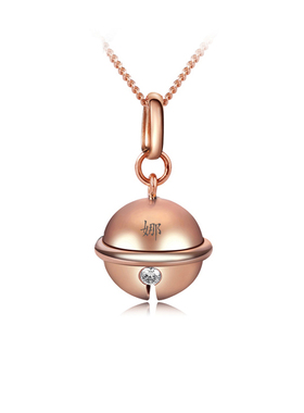 925纯银铃铛刻字锁骨链女生定制