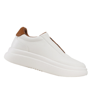 德赛【6CM】总裁漫步一脚蹬免系带男士健步运动鞋增高加绒休闲鞋