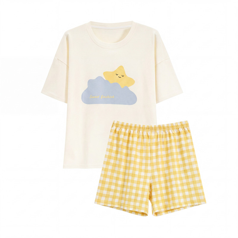 女童睡衣套装夏新款中大儿童薄款短袖家居服凉感纯棉女孩两件套