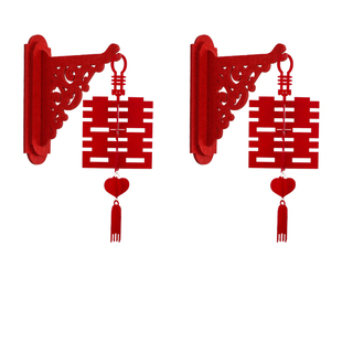 婚房布置房门立体喜字挂件结婚客厅吊顶装饰灯笼挂饰婚礼用品大全