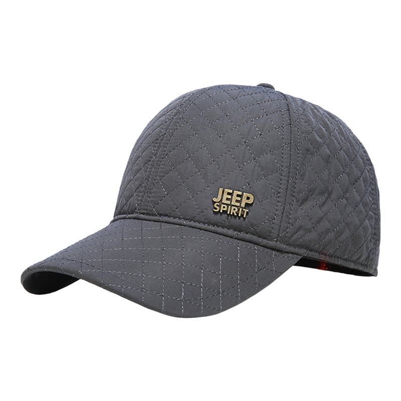 JEEP棒球帽男士冬季加绒加厚帽子