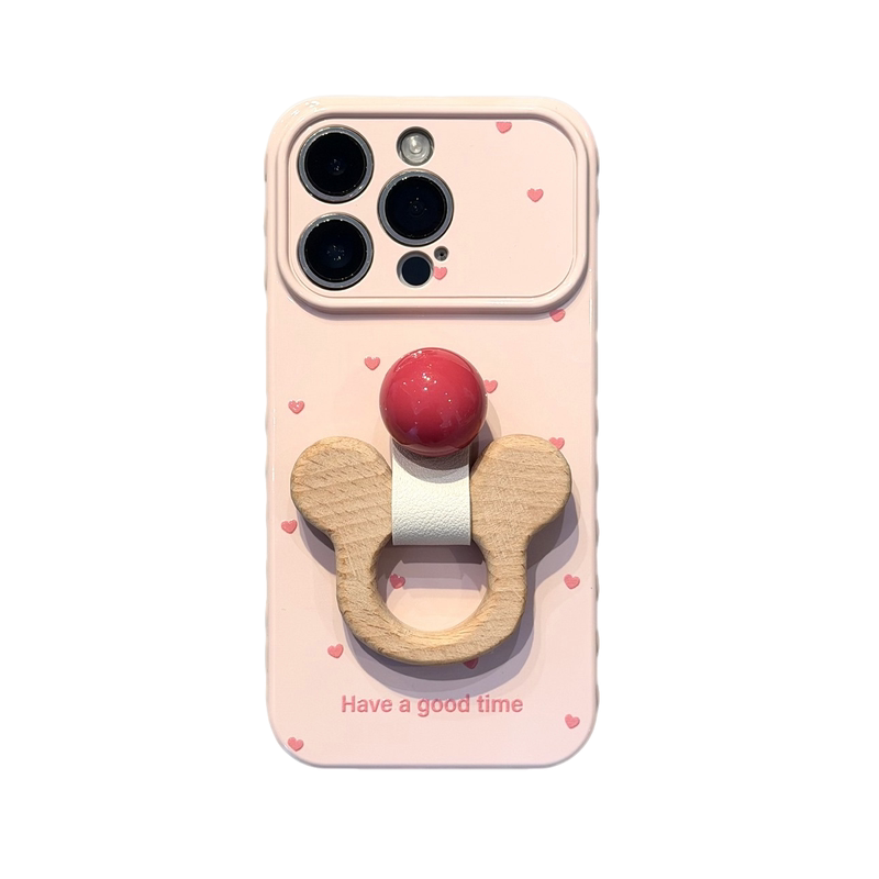 立体爱心米奇指环扣适用iPhoneDuo苹果18promax手机壳17Pro华为Mate80新款爱心视窗X300情侣小米17Pro手机套