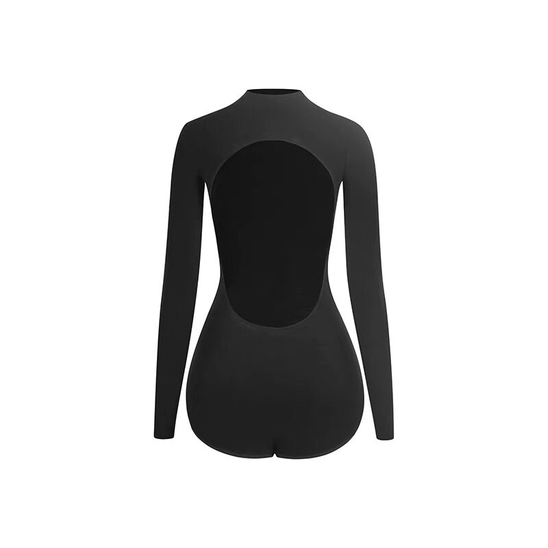 ZYM25061【黑桃A】上衣半高领大漏背拉丁舞练功服女百搭带胸棉