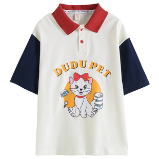 【清仓】女童t恤短袖儿童夏季韩版潮牌夏装大童上衣洋气时髦衣服