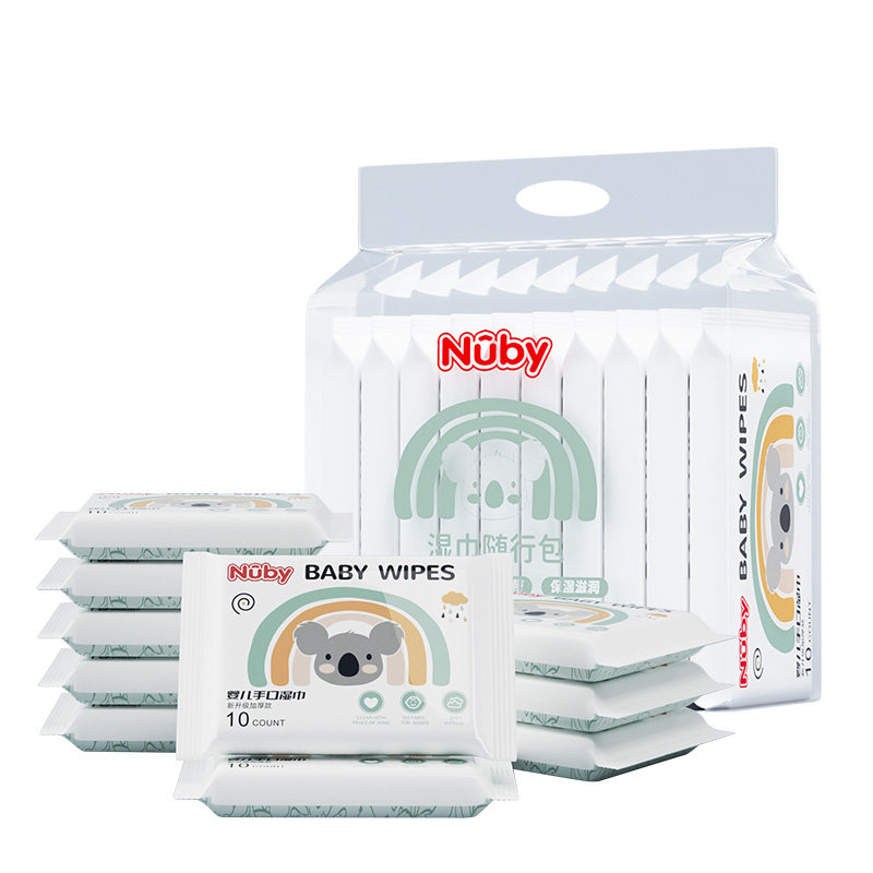 Nuby努比手口湿纸巾便携迷你