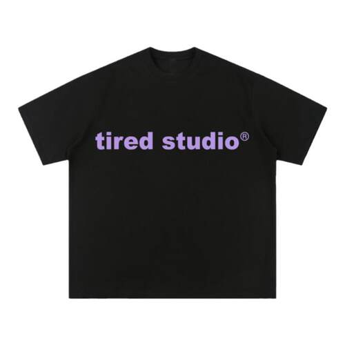 TIRED基础款索罗娜凉感抗菌防晒短袖t恤发泡印花tee情侣体恤上衣