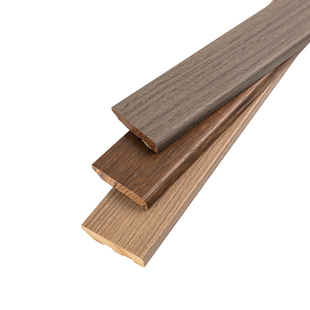 圣格 胡桃木色纯实木踢脚线烤漆 防腐木烟熏橡木咖啡色地脚线