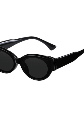 芬驰复古猫眼大框圆脸太阳镜女