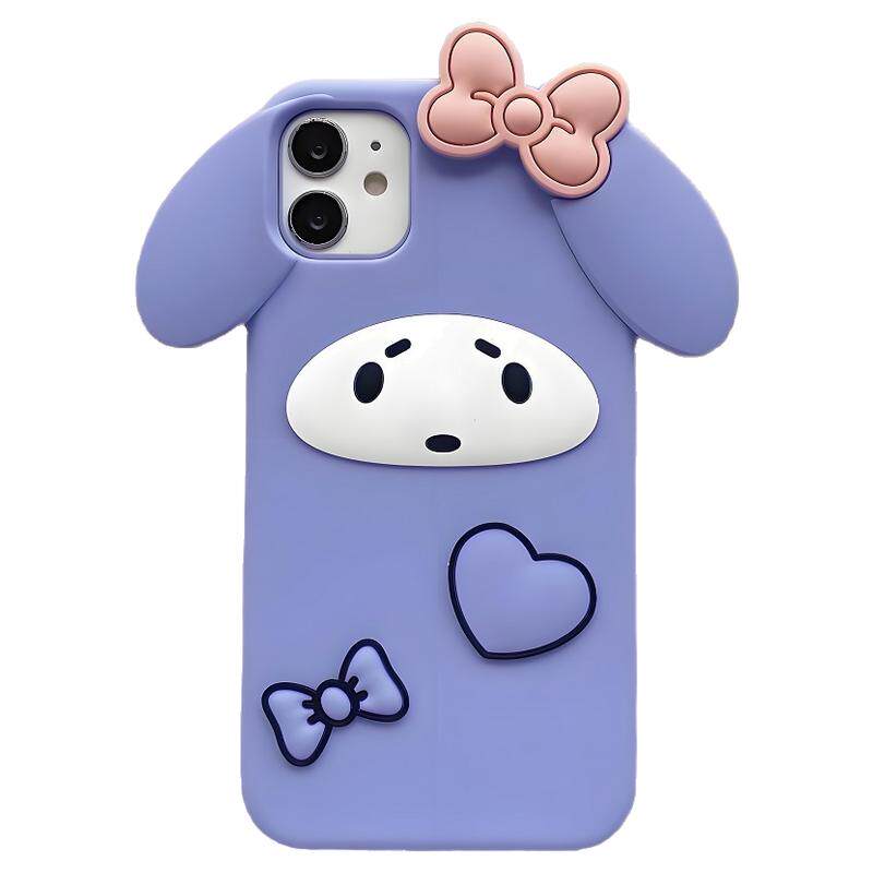 布丁狗三丽鸥适用iphonexmax硅胶12优爱同款苹果8p大耳卡通13pro手机壳11紫色美乐蒂15软保护14可爱Li