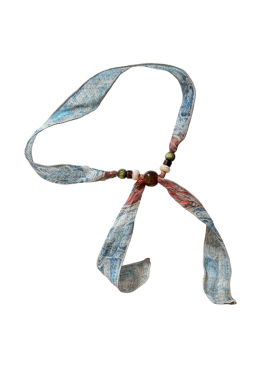 复古丝巾抽拉式项链女慵懒风小众