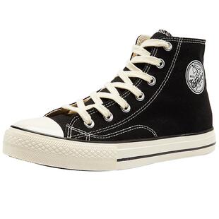 回力帆布鞋男高帮男鞋冬季运动鞋潮黑色休闲百搭鞋子情侣款布鞋子