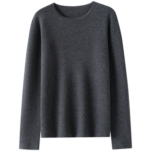 精致实至名归~高定精纺100%纯山羊绒衫女圆领羊绒毛衣打底衫加厚