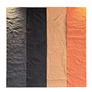 轻质文化石pu石皮中板仿真石材背景墙装饰板材PU山岩壁石内外墙砖