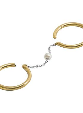 ins潮风小众设计珍珠戒指