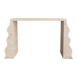 北欧轻奢入户洞石玄关桌客厅现代简约条案走廊靠墙艺术玄关台