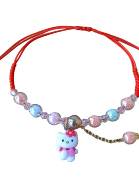 生肖马卡通手链爆米花平安扣手串