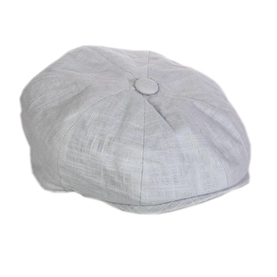 春夏季八角帽亚麻薄款单帽画家帽报童帽贝雷帽男女韩版潮帽子