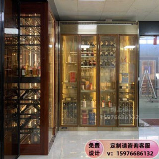 新品不锈钢恒温酒柜定制红酒柜酒窖定制不锈钢展示柜欧式酒柜定制