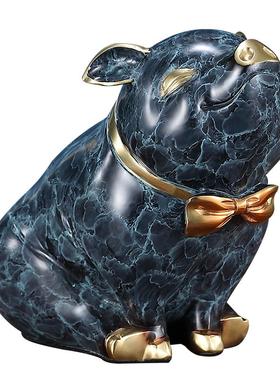 金猪客厅摆件东方禧黄铜