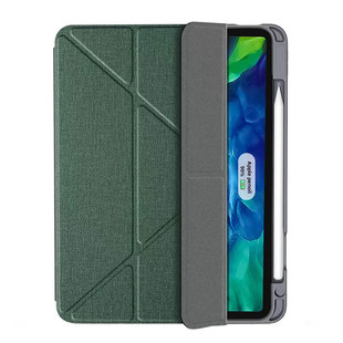 苹果iPad Pro适用折叠皮套10.2多折13保护套11英寸12.9布纹9.7笔槽10.9寸air5/4第10代ipad678910软胶横竖放