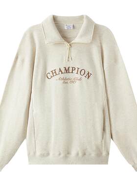 Champion冠军情侣纯棉半拉链卫衣