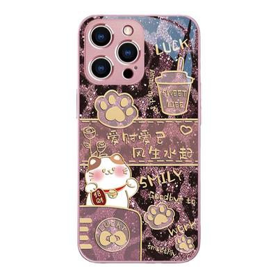 豹纹招财猫爆款好运暴富手机壳