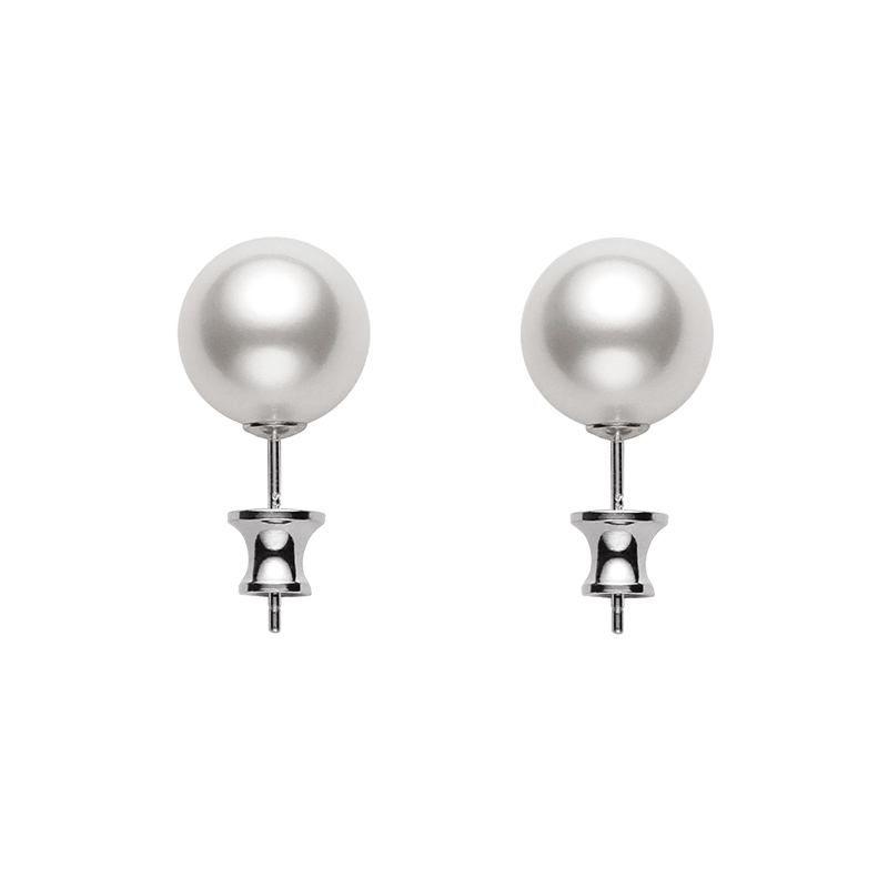 DELTA澳白珍珠耳钉纯银耳环无耳洞耳夹女通勤轻奢高级感新款耳饰