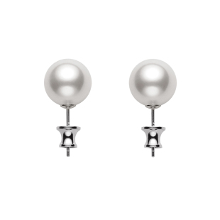 DELTA澳白珍珠耳钉纯银耳环无耳洞耳夹女通勤轻奢高级感新款耳饰