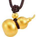 王安宇同款周生生古法古祖黄金福禄葫芦吊坠足金项链92196Z