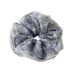 民族风腰果花大肠发圈慵懒感超大显发量多层扎马尾头绳显脸小发绳