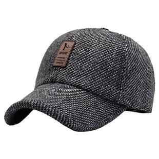 中老年人帽子男冬季保暖老人护耳鸭舌帽爸爸爷爷加绒棒球帽秋冬天