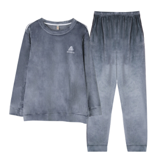 秋冬季男士睡衣珊瑚绒加绒加厚保暖海岛绒春秋薄款男款家居服套装