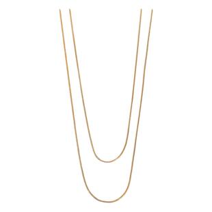 长款蛇骨链不掉色钛钢镀18K金项链细长款2025新款长素链双层项链