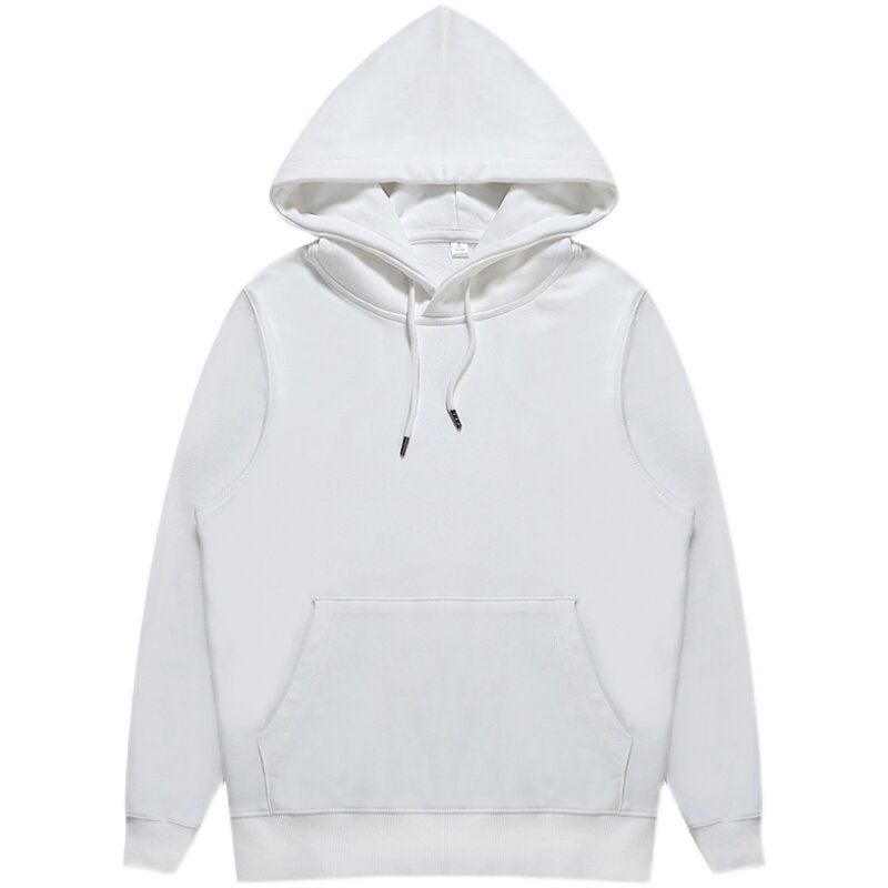 300g重磅套头连帽卫衣纯色早春休闲百搭帽衫男女外套百搭男女款