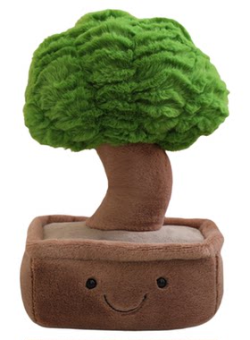 趣味多肉绿树植物盆栽仿真玩偶