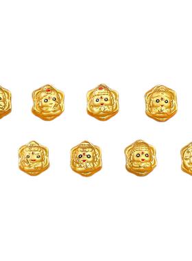 【新品】诗普琳 黄金足金八大佛转运珠手链 5G工艺首饰送礼女