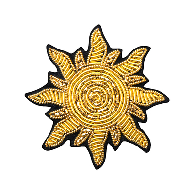 原创设计情侣太阳与月亮胸针