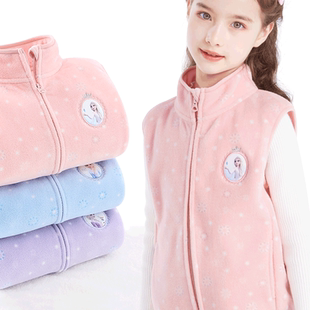 女童马甲儿童春秋装摇粒绒背心外穿加绒保暖坎肩马夹洋气童装