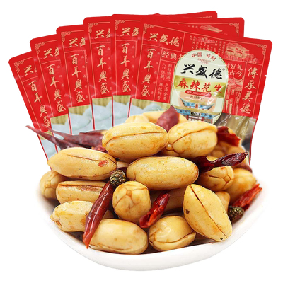 兴盛德麻辣花生6袋日期新五香