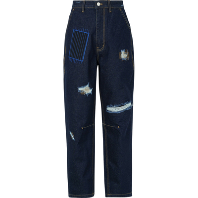 Ader Error 女仿旧高腰锥形牛仔裤