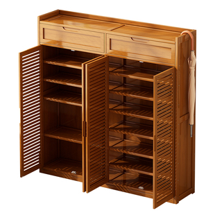 鞋柜简易家用门口室内好看多层经济型收纳置物架实木宿舍防尘鞋架