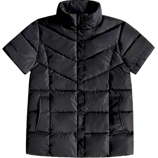 男短袖干活棉袄工作服半袖棉衣加大码中老年人耐脏厚中袖羽绒棉服