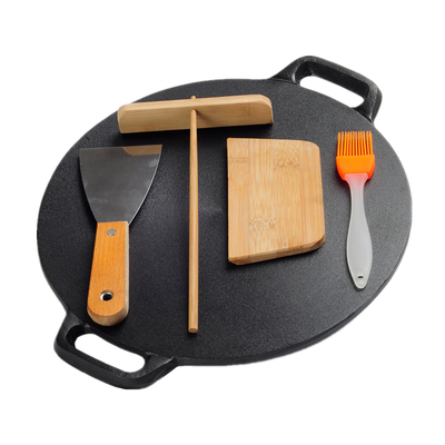 加厚平底杂粮煎饼锅家用铸铁鏊子